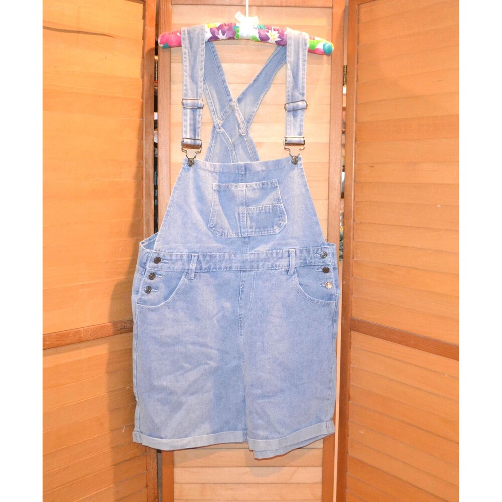 Vintage Denim Short Overalls: Boho Peasant Style, Y2K Fashion
